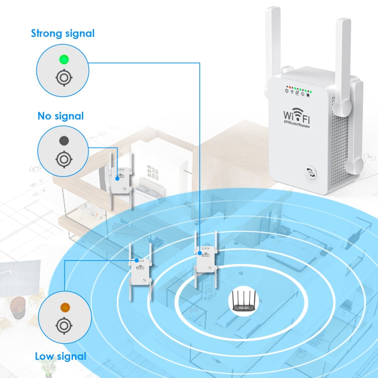 U8 300Mbps 無線WiFiリピーターエクステンダールーター Wi-Fi信号増幅器 WiFiブースター USプラグ EUプラグ