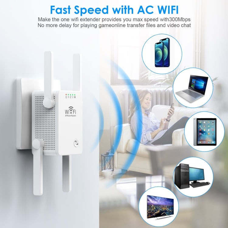 U8 300Mbps 無線WiFiリピーターエクステンダールーター Wi-Fi信号増幅器 WiFiブースター USプラグ EUプラグ