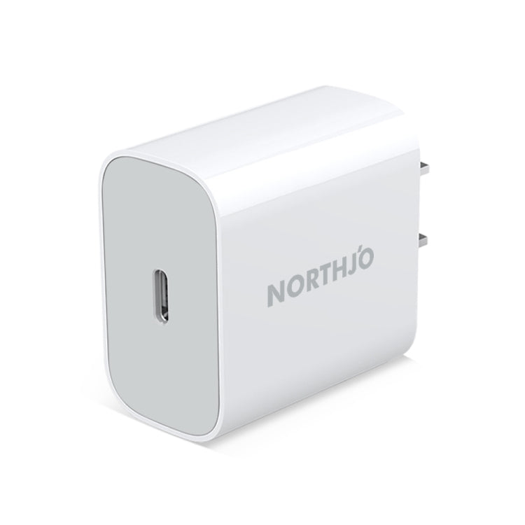 NORTHJO NOPD2000 PD 20W USB-C / Type-C シングルポート急速壁充電器、USプラグ、EUプラグ