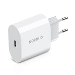 NORTHJO NOPD2000 PD 20W USB-C / Type-C シングルポート急速壁充電器、USプラグ、EUプラグ