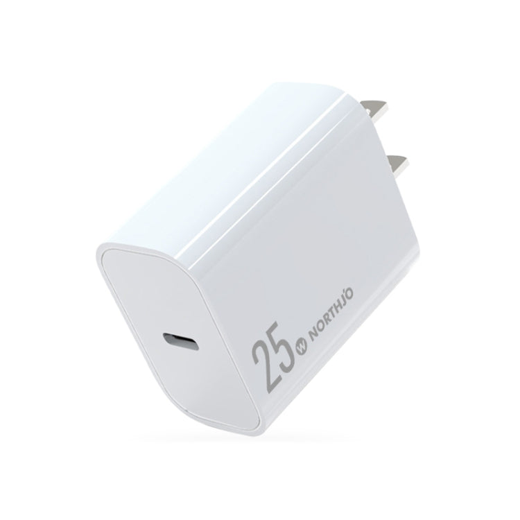 NORTHJO NOPD2501 PD 25W USB-C / Type-C シングルポート急速充電器、USプラグ、EUプラグ、UKプラグ、AUプラグ