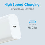 NORTHJO NOPD2501 PD 25W USB-C / Type-C シングルポート急速充電器、USプラグ、EUプラグ、UKプラグ、AUプラグ