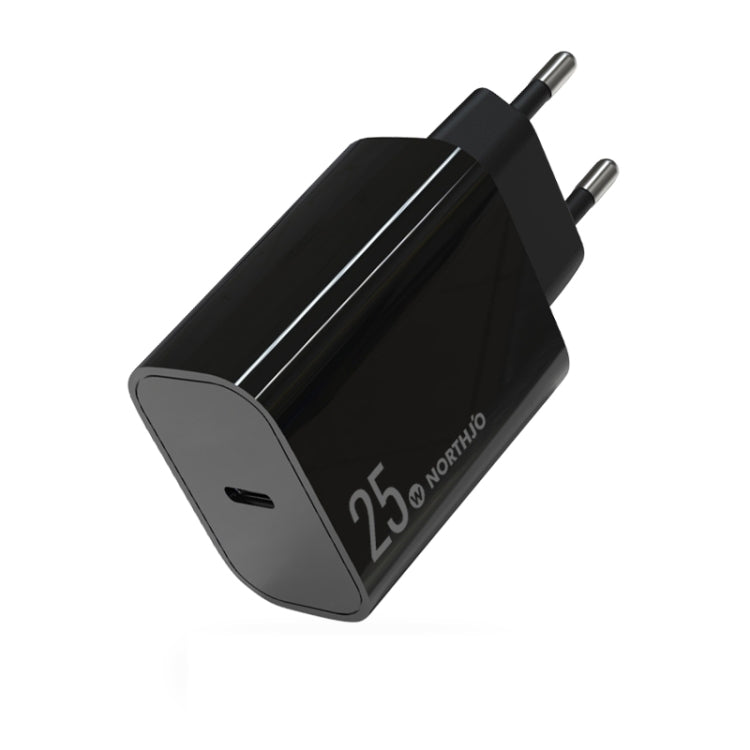 NORTHJO NOPD2501 PD 25W USB-C / Type-C シングルポート急速充電器、USプラグ、EUプラグ、UKプラグ、AUプラグ
