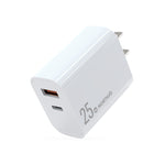 NORTHJO NOPD2502 PD 25W USB-C/Type-C + QC 3.0 USB デュアルポート急速充電器、USプラグ、EUプラグ、UKプラグ、AUプラグ