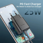 TA800 PD / PPS 25W Type-Cポート充電器 Samsung用、EUプラグ、EUプラグ