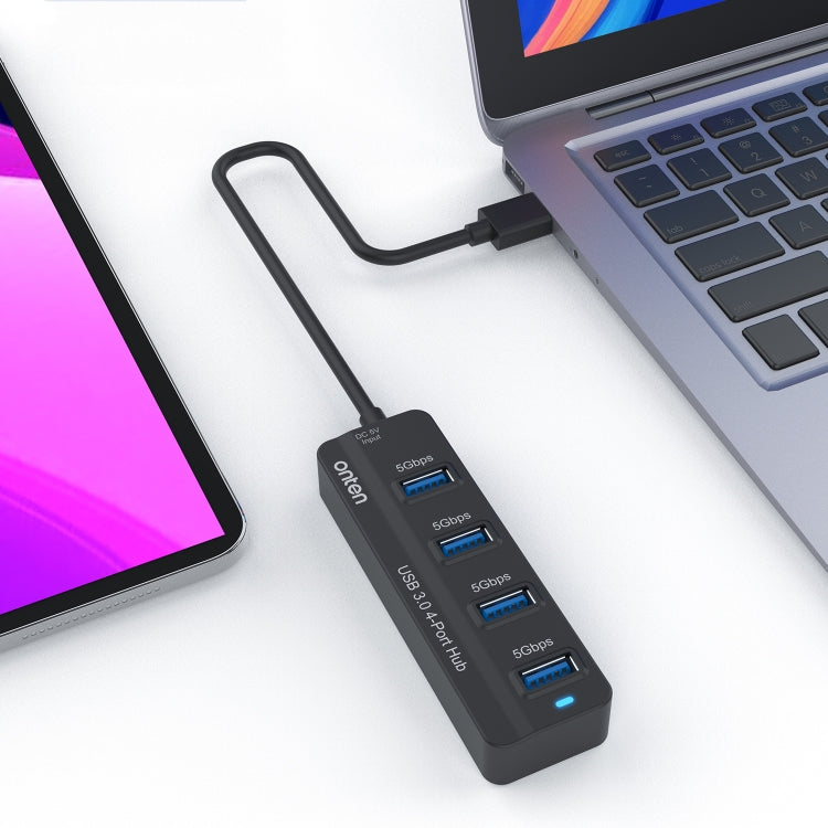 Onten 5305 4-in-1 USB3.0 4ポート ハブ ドッキングステーション、5305