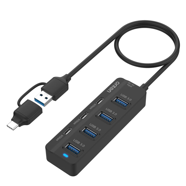 Onten UCA5306 7-in-2 USB3.0 + Type-C 7ポート ハブ ドッキングステーション OTG機能対応、UCA5306