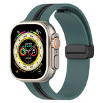 マグネットクラスプ二色シリコンウォッチバンド、Apple Watch Ultra 49mm用、Apple Watch Series 8&7 45mm用、Apple Watch Series 8&7 41mm用
