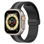 マグネットクラスプ二色シリコンウォッチバンド、Apple Watch Ultra 49mm用、Apple Watch Series 8&7 45mm用、Apple Watch Series 8&7 41mm用
