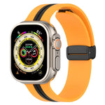 マグネットクラスプ二色シリコンウォッチバンド、Apple Watch Ultra 49mm用、Apple Watch Series 8&7 45mm用、Apple Watch Series 8&7 41mm用