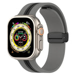 マグネットクラスプ二色シリコンウォッチバンド、Apple Watch Ultra 49mm用、Apple Watch Series 8&7 45mm用、Apple Watch Series 8&7 41mm用
