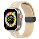 マグネットクラスプ二色シリコンウォッチバンド、Apple Watch Ultra 49mm用、Apple Watch Series 8&7 45mm用、Apple Watch Series 8&7 41mm用