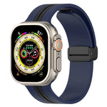 マグネットクラスプ二色シリコンウォッチバンド、Apple Watch Ultra 49mm用、Apple Watch Series 8&7 45mm用、Apple Watch Series 8&7 41mm用