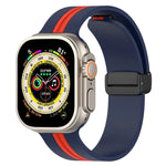 マグネットクラスプ二色シリコンウォッチバンド、Apple Watch Ultra 49mm用、Apple Watch Series 8&7 45mm用、Apple Watch Series 8&7 41mm用