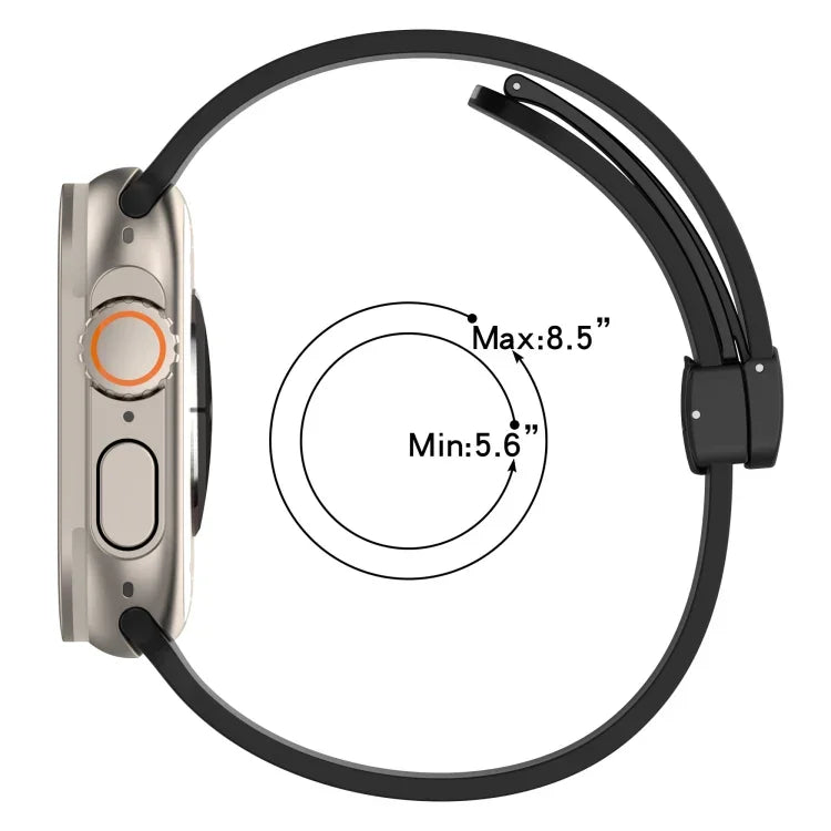 マグネットクラスプ二色シリコンウォッチバンド、Apple Watch Ultra 49mm用、Apple Watch Series 8&7 45mm用、Apple Watch Series 8&7 41mm用