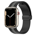 マグネットクラスプ二色シリコンウォッチバンド、Apple Watch Ultra 49mm用、Apple Watch Series 8&7 45mm用、Apple Watch Series 8&7 41mm用
