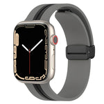 マグネットクラスプ二色シリコンウォッチバンド、Apple Watch Ultra 49mm用、Apple Watch Series 8&7 45mm用、Apple Watch Series 8&7 41mm用