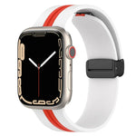 マグネットクラスプ二色シリコンウォッチバンド、Apple Watch Ultra 49mm用、Apple Watch Series 8&7 45mm用、Apple Watch Series 8&7 41mm用