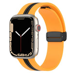 マグネットクラスプ二色シリコンウォッチバンド、Apple Watch Ultra 49mm用、Apple Watch Series 8&7 45mm用、Apple Watch Series 8&7 41mm用