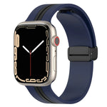 マグネットクラスプ二色シリコンウォッチバンド、Apple Watch Ultra 49mm用、Apple Watch Series 8&7 45mm用、Apple Watch Series 8&7 41mm用