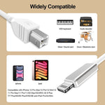 1m 8ピンからUSB＋MIDI 電子音楽楽器＆OTG＆充電多機能ケーブル iOS 10-14対応 MIDI＋OTG