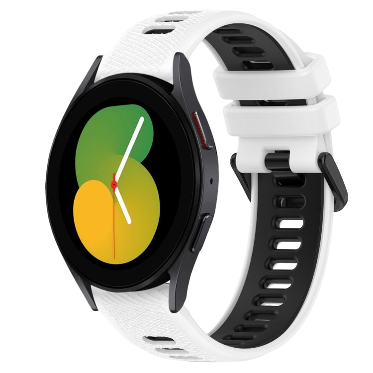 20mmスポーツツートンカラーシリコンウォッチバンド、Samsung Galaxy Watch5 44mm用、Samsung Galaxy Watch 6 Classic 47mm用、Samsung Galaxy Watch5 40mm用、Samsung Galaxy Watch5 Pro 45mm用