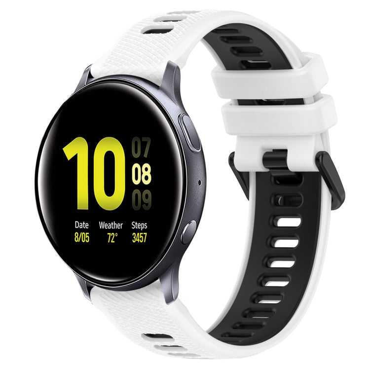 20mmスポーツツートンカラーシリコンウォッチバンド、Samsung Galaxy Watch Active2 40mm用、Samsung Galaxy Watch Active2 44mm用、Samsung Galaxy Watch 42mm用、Samsung Galaxy Watch 6 44mm用