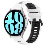 20mmスポーツ二色シリコン時計バンド、Samsung Galaxy Watch 6 40mm 用、Samsung Galaxy Watch 6 Classic 43mm 用