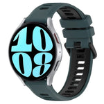 20mmスポーツ二色シリコン時計バンド、Samsung Galaxy Watch 6 40mm 用、Samsung Galaxy Watch 6 Classic 43mm 用
