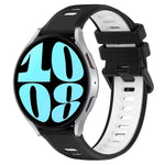 20mmスポーツ二色シリコン時計バンド、Samsung Galaxy Watch 6 40mm 用、Samsung Galaxy Watch 6 Classic 43mm 用