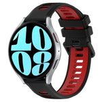 20mmスポーツ二色シリコン時計バンド、Samsung Galaxy Watch 6 40mm 用、Samsung Galaxy Watch 6 Classic 43mm 用