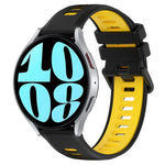 20mmスポーツ二色シリコン時計バンド、Samsung Galaxy Watch 6 40mm 用、Samsung Galaxy Watch 6 Classic 43mm 用
