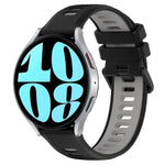 20mmスポーツ二色シリコン時計バンド、Samsung Galaxy Watch 6 40mm 用、Samsung Galaxy Watch 6 Classic 43mm 用
