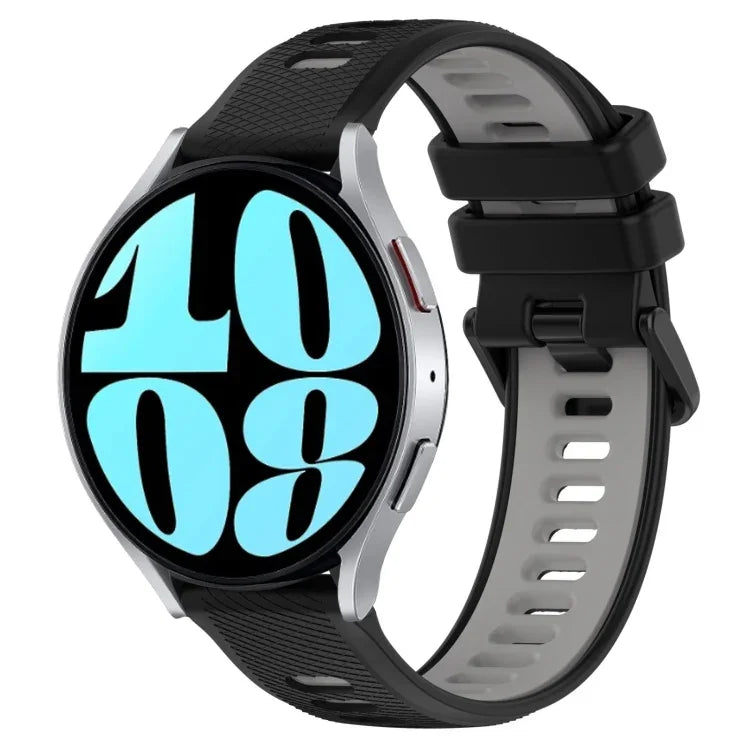 20mmスポーツ二色シリコン時計バンド、Samsung Galaxy Watch 6 40mm 用、Samsung Galaxy Watch 6 Classic 43mm 用
