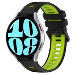 20mmスポーツ二色シリコン時計バンド、Samsung Galaxy Watch 6 40mm 用、Samsung Galaxy Watch 6 Classic 43mm 用