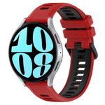 20mmスポーツ二色シリコン時計バンド、Samsung Galaxy Watch 6 40mm 用、Samsung Galaxy Watch 6 Classic 43mm 用
