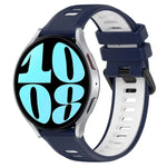 20mmスポーツ二色シリコン時計バンド、Samsung Galaxy Watch 6 40mm 用、Samsung Galaxy Watch 6 Classic 43mm 用