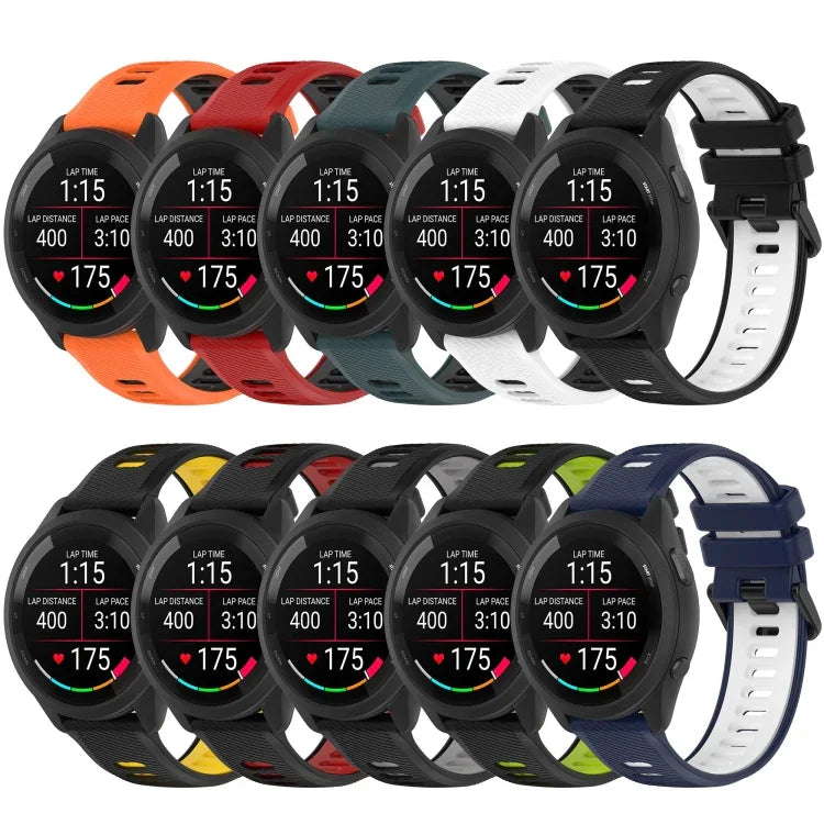 20mmスポーツ二色シリコン時計バンド、Samsung Galaxy Watch 6 40mm 用、Samsung Galaxy Watch 6 Classic 43mm 用