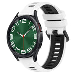 20mmスポーツ二色シリコン時計バンド、Samsung Galaxy Watch 6 40mm 用、Samsung Galaxy Watch 6 Classic 43mm 用