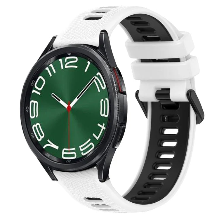 20mmスポーツ二色シリコン時計バンド、Samsung Galaxy Watch 6 40mm 用、Samsung Galaxy Watch 6 Classic 43mm 用