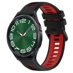20mmスポーツ二色シリコン時計バンド、Samsung Galaxy Watch 6 40mm 用、Samsung Galaxy Watch 6 Classic 43mm 用