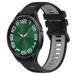 20mmスポーツ二色シリコン時計バンド、Samsung Galaxy Watch 6 40mm 用、Samsung Galaxy Watch 6 Classic 43mm 用