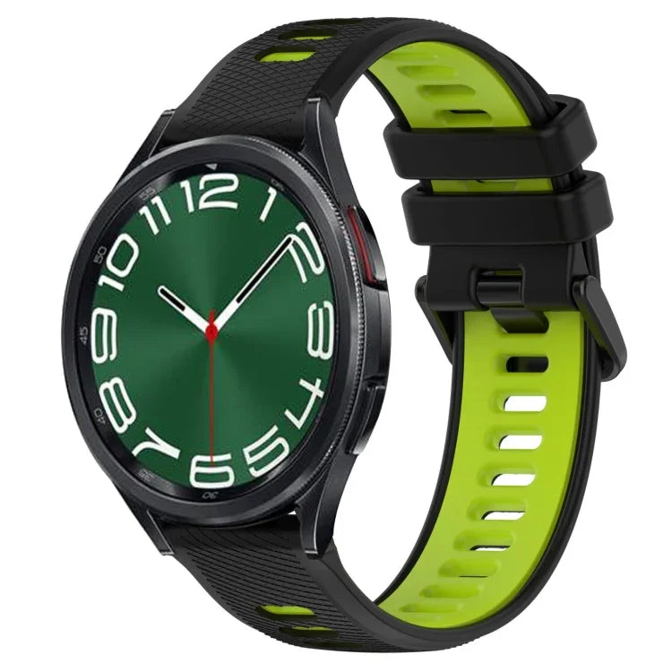 20mmスポーツ二色シリコン時計バンド、Samsung Galaxy Watch 6 40mm 用、Samsung Galaxy Watch 6 Classic 43mm 用
