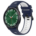 20mmスポーツ二色シリコン時計バンド、Samsung Galaxy Watch 6 40mm 用、Samsung Galaxy Watch 6 Classic 43mm 用
