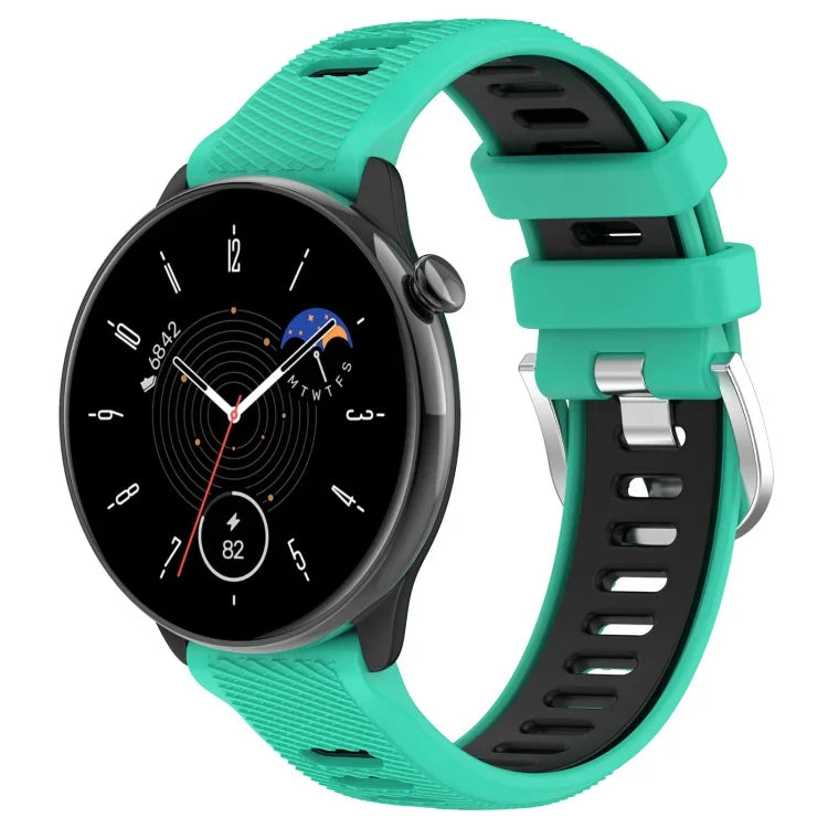 Samsung Galaxy Watch 6 40mm、Samsung Galaxy Watch 6 Classic 43mm 用20mmスポーツ二色スチールバックルシリコンウォッチバンド