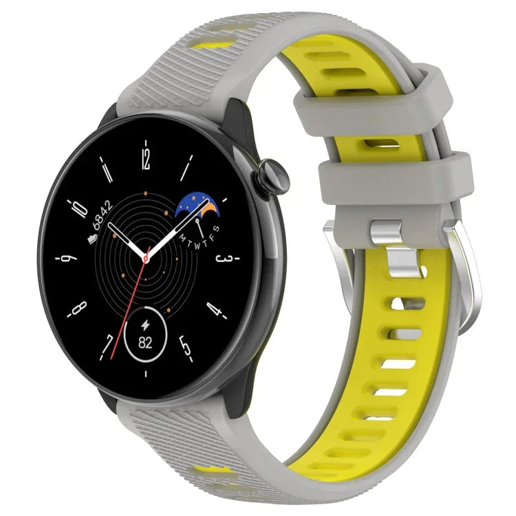 Samsung Galaxy Watch 6 40mm、Samsung Galaxy Watch 6 Classic 43mm 用20mmスポーツ二色スチールバックルシリコンウォッチバンド