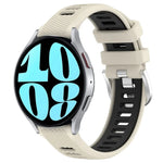 Samsung Galaxy Watch 6 40mm、Samsung Galaxy Watch 6 Classic 43mm 用20mmスポーツ二色スチールバックルシリコンウォッチバンド