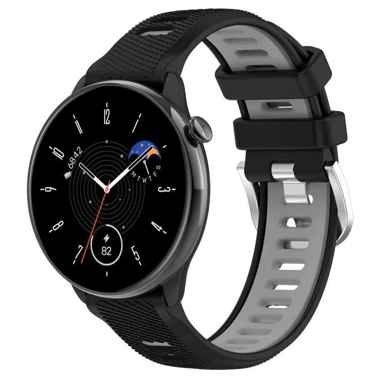 Samsung Galaxy Watch 6 40mm、Samsung Galaxy Watch 6 Classic 43mm 用20mmスポーツ二色スチールバックルシリコンウォッチバンド