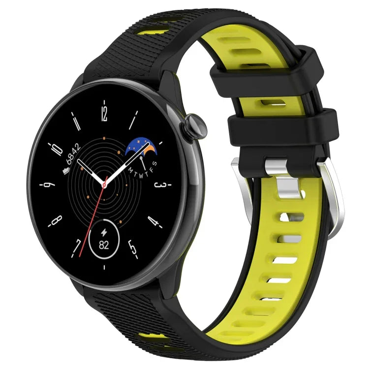 Samsung Galaxy Watch 6 40mm、Samsung Galaxy Watch 6 Classic 43mm 用20mmスポーツ二色スチールバックルシリコンウォッチバンド