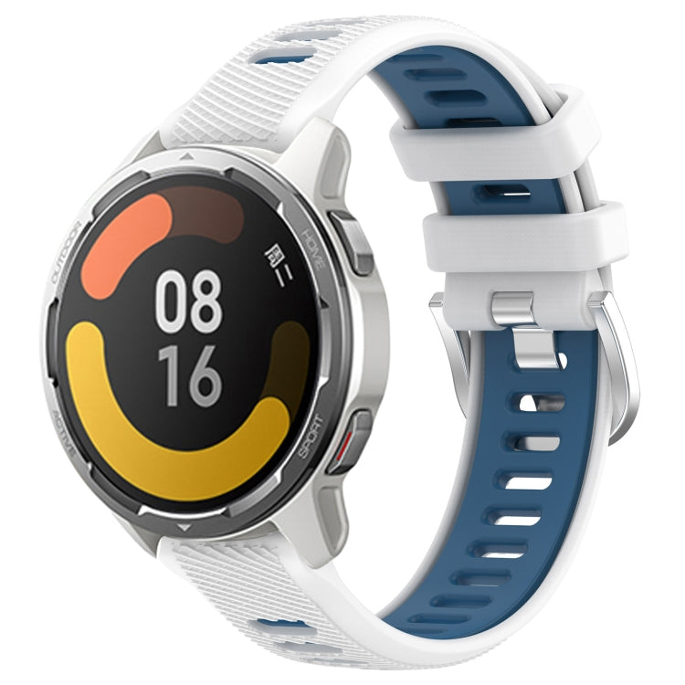 22mm Sports Two-Color Steel Buckle Silicone Watch Band, For Xiaomi Watch S1 Active, For Xiaomi MI Watch Color 2, For Xiaomi MI Watch Sport, For Xiaomi MI Watch Color